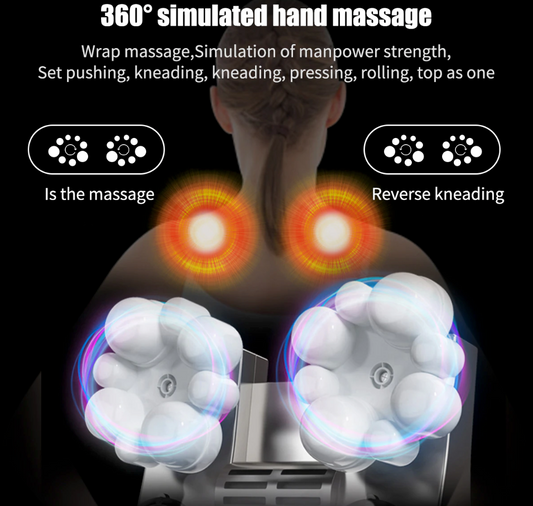 Shiatsu Neck and Shoulder Massager with Heat for Deep Tissue Relief 3D - Shopiville
