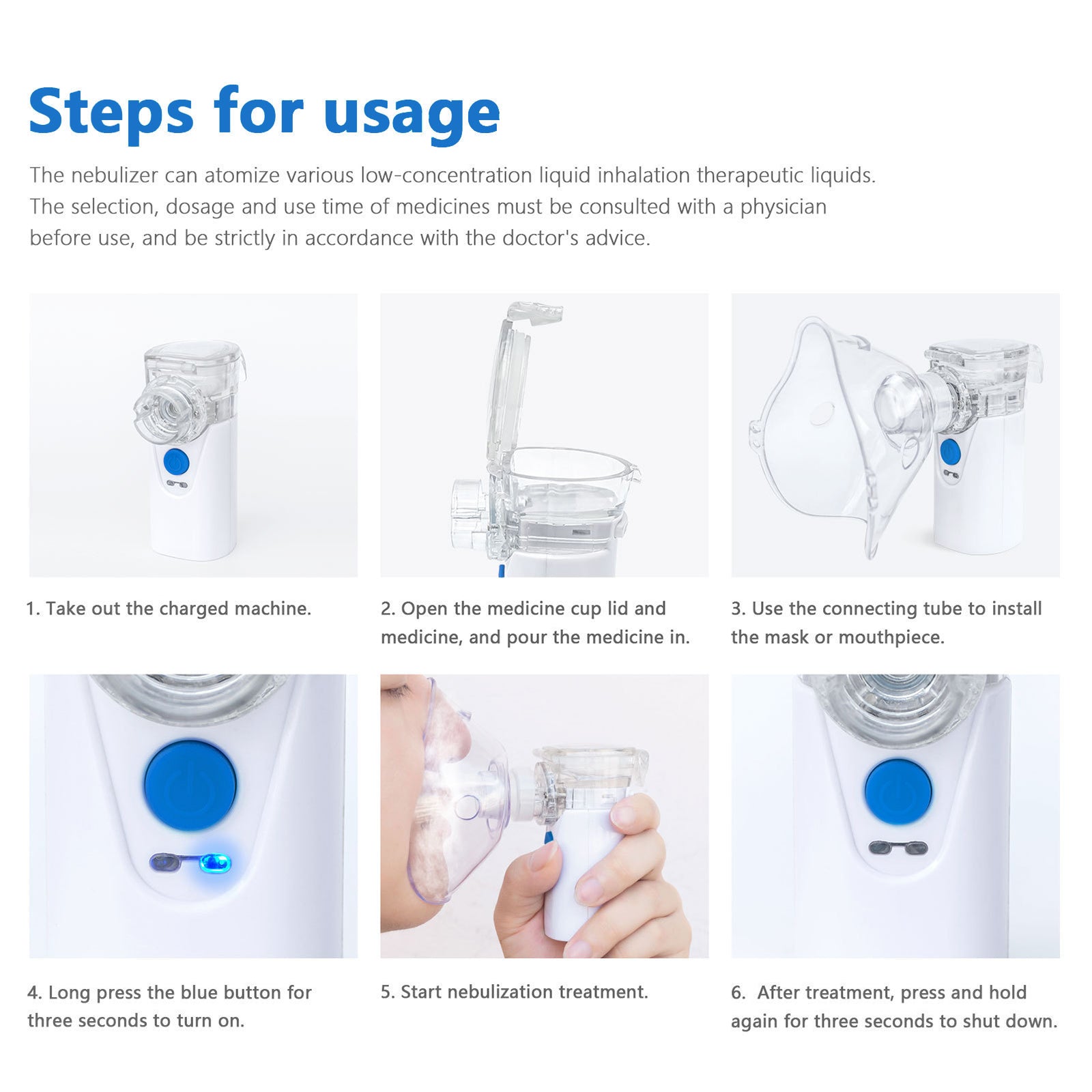 Portable Nebulizer for Kids and Adults - Travel Friendly for Home Use - Shopiville