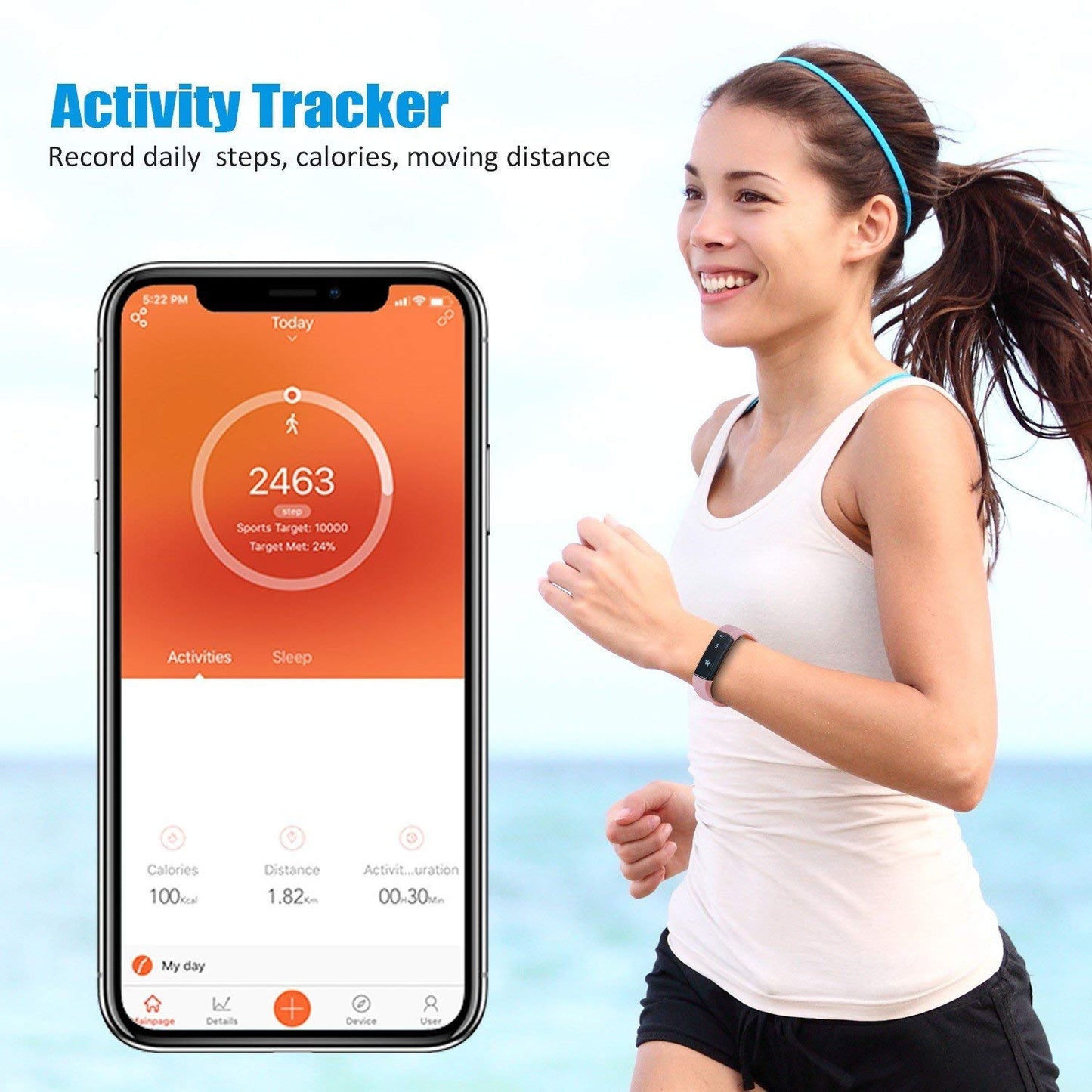 SmartFit Slim Activity Tracker And Monitor Smart Watch - Shopiville