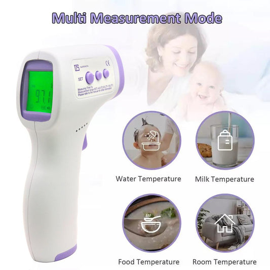 LCD Forehead Thermometer - Digital No-Contact Infrared Thermometer for Accurate Readings - Shopiville