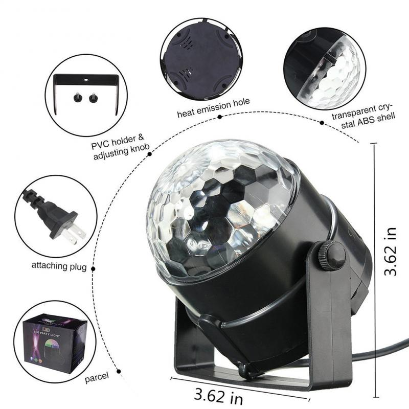 Disco Party Lights Strobe LED DJ Ball Sound Activated Bulb Dance Lamp - Shopiville