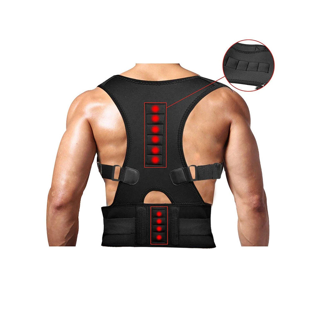 Posture Corrector Magnetic Back Support Shoulder Brace Belt Band - Shopiville