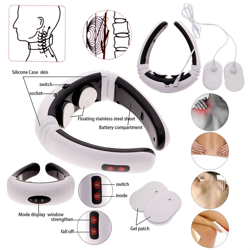 Electric Neck Massager - Cervical Pulse Muscle Relaxation with Magnetic Therapy - Shopiville