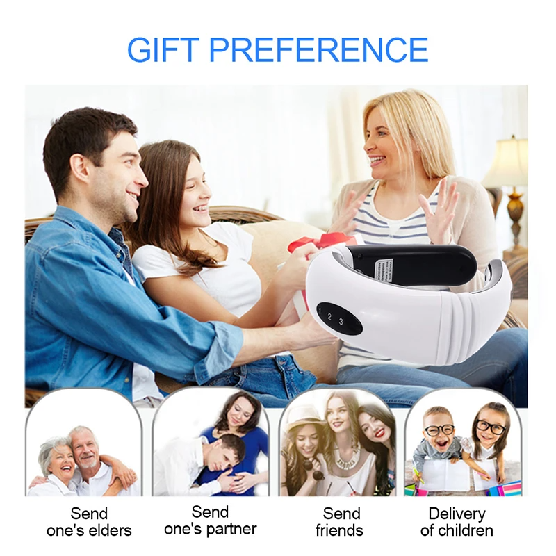 Electric Neck Massager - Cervical Pulse Muscle Relaxation with Magnetic Therapy - Shopiville