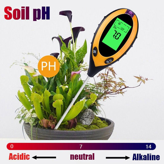 4 in 1 Soil Tester - LCD Digital PH, Water Moisture, Temperature & Sunlight Meter - Shopiville