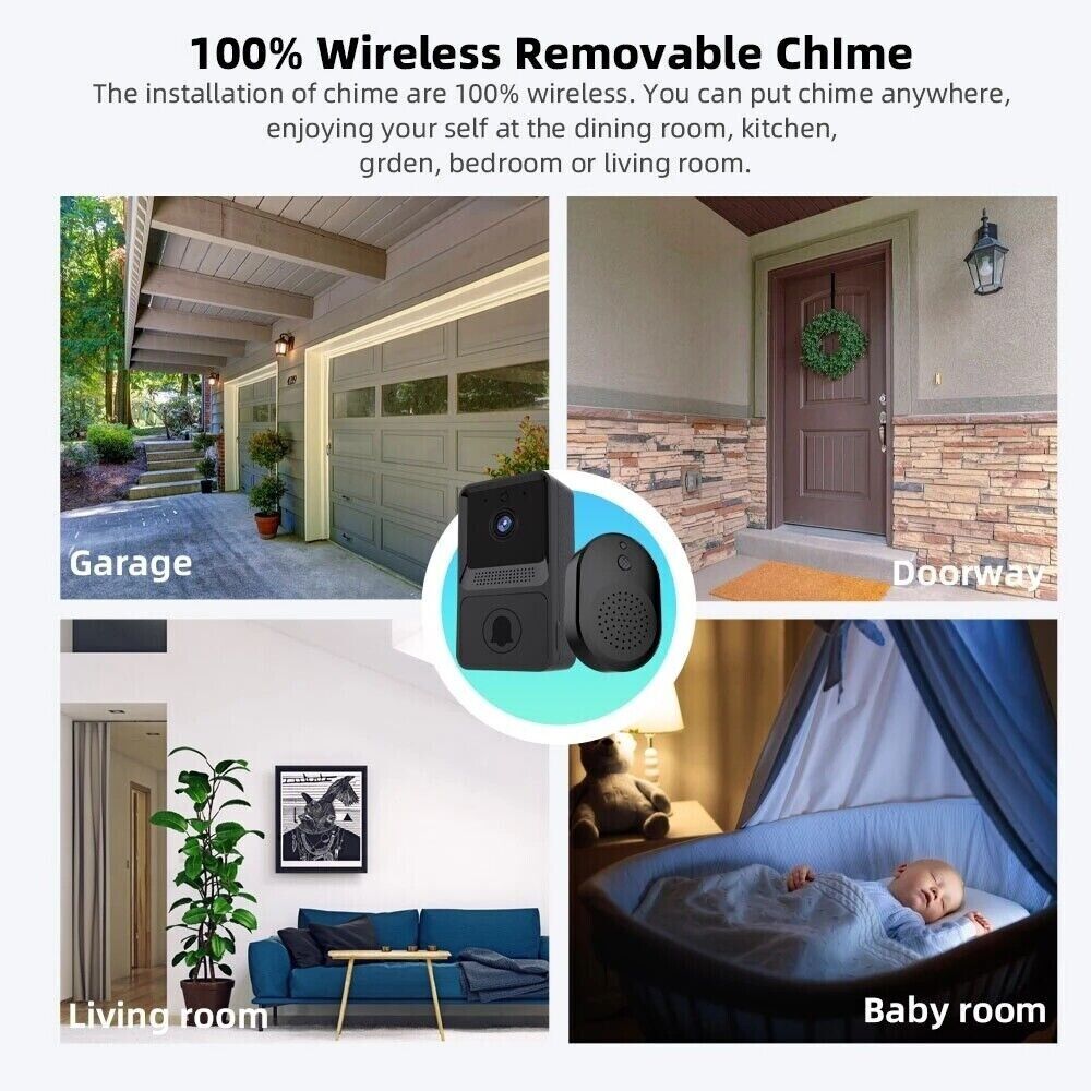 Smart Wireless Video Doorbell Intercom with Camera and Ring Function - Shopiville