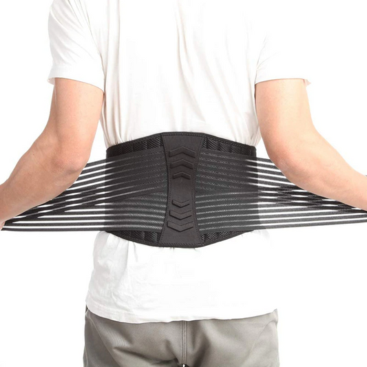 Lower Back Support Brace Lumbar Waist Belt Double Pull Breathable Belt - Shopiville