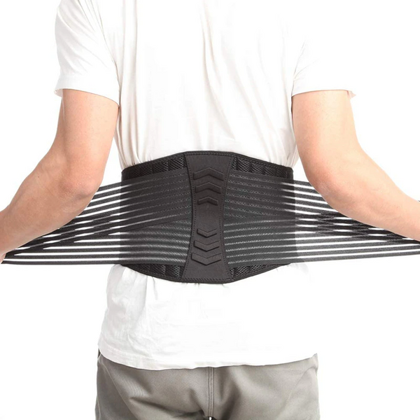 Lower Back Support Brace Lumbar Waist Belt Double Pull Breathable Belt - Shopiville