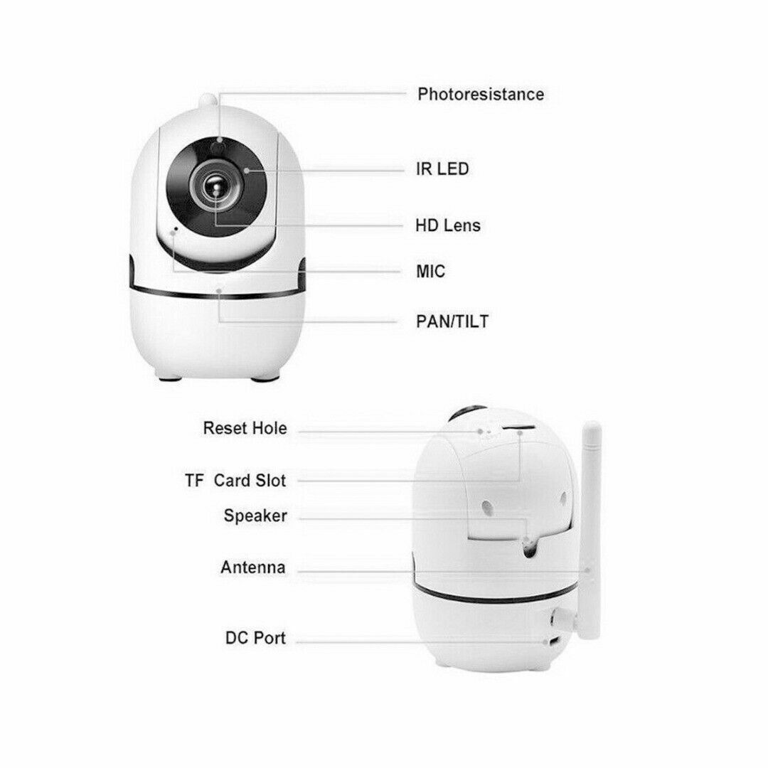 1080P WiFi Security Camera for Indoor Home Use with Night Vision for Baby and Pet Monitoring - Shopiville