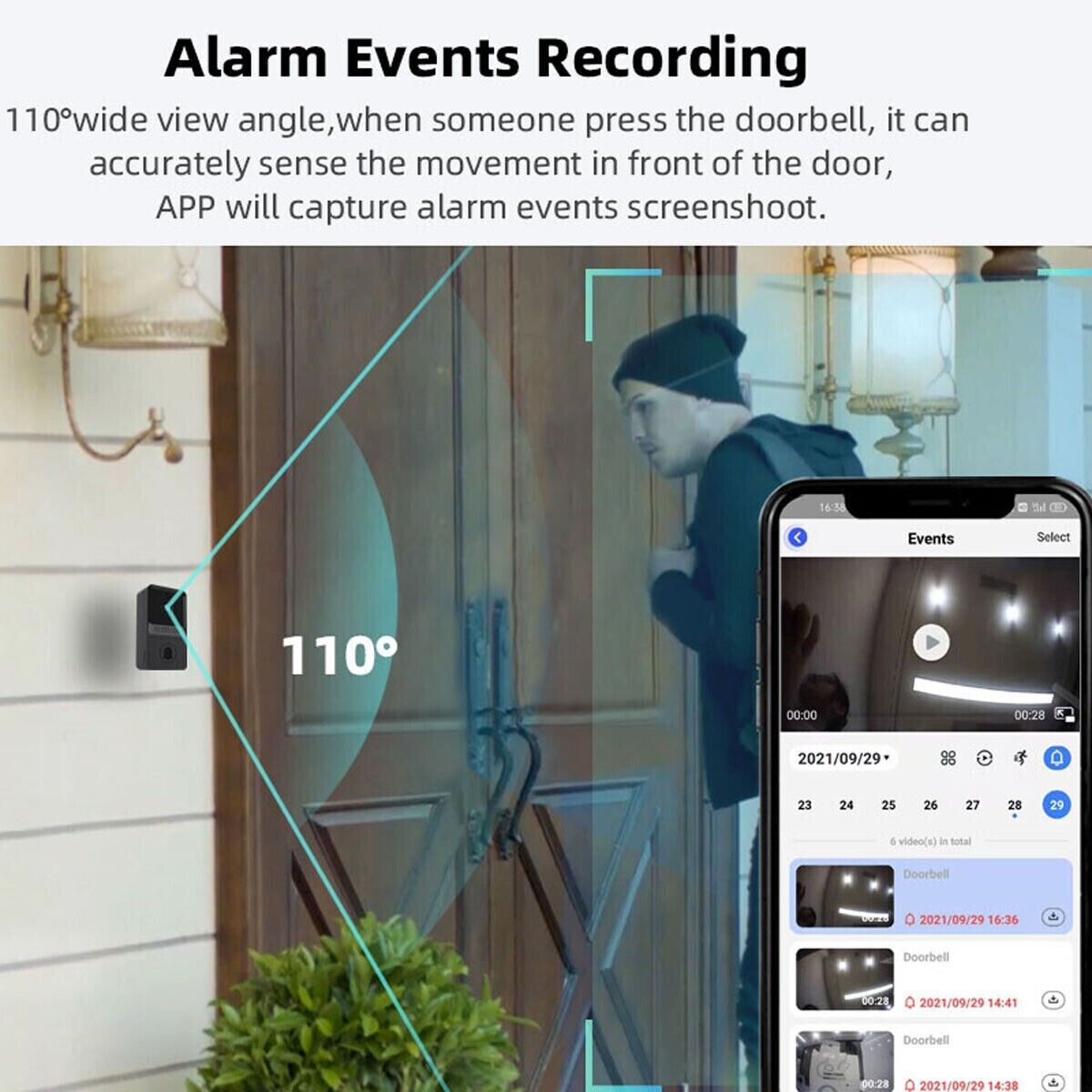 Smart Wireless Video Doorbell Intercom with Camera and Ring Function - Shopiville