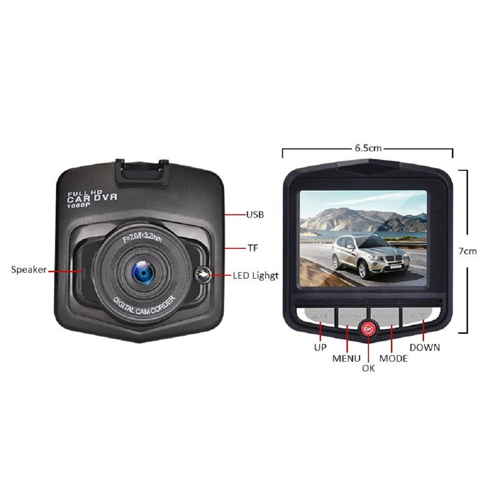 2.4'' Full HD 1080P Dash Cam Car DVR Front or Rear Camera Night Vision - Shopiville