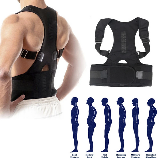 Posture Corrector Magnetic Back Support Shoulder Brace Belt Band - Shopiville