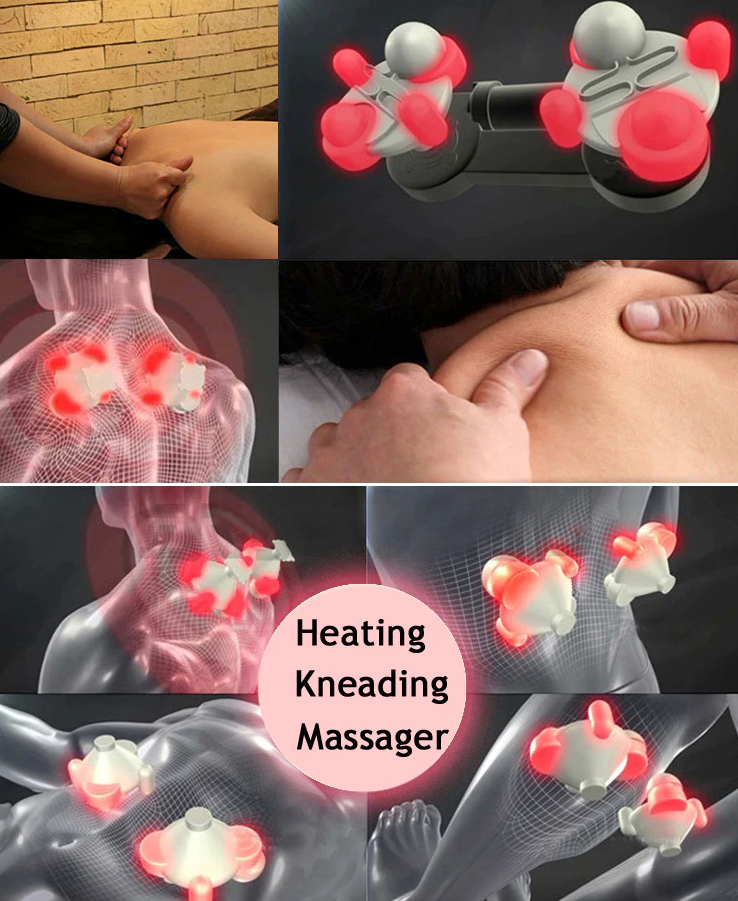 Shiatsu Neck and Shoulder Massager with Heat for Deep Tissue Relief 3D - Shopiville