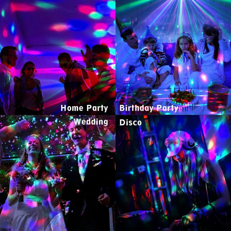 Disco Party Lights Strobe LED DJ Ball Sound Activated Bulb Dance Lamp - Shopiville