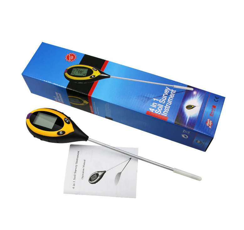 4 in 1 Soil Tester - LCD Digital PH, Water Moisture, Temperature & Sunlight Meter - Shopiville