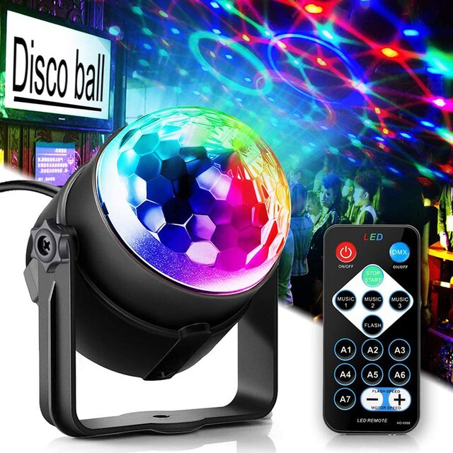 Disco Party Lights Strobe LED DJ Ball Sound Activated Bulb Dance Lamp - Shopiville