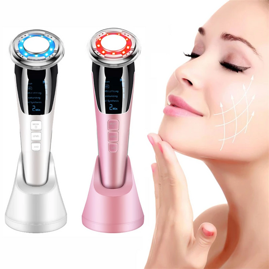 EMS Face Massager Anti Aging Therapy Hot Cool Facial Massager - Shopiville