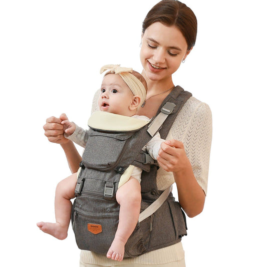Ergonomic Baby Carrier with Hipseat - 3-in-1 Comfort and Support - Shopiville