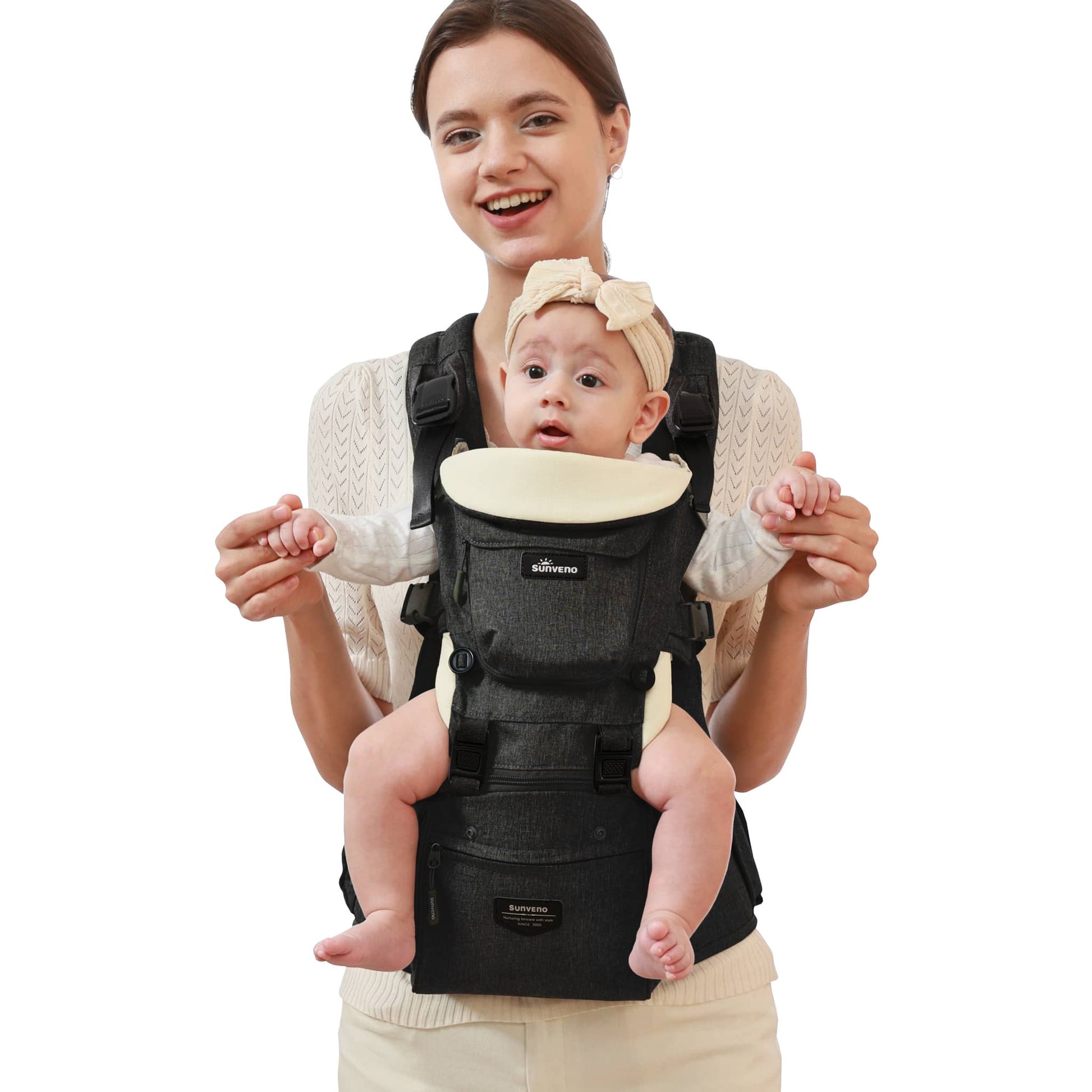 Ergonomic Baby Carrier with Hipseat - 3-in-1 Comfort and Support - Shopiville
