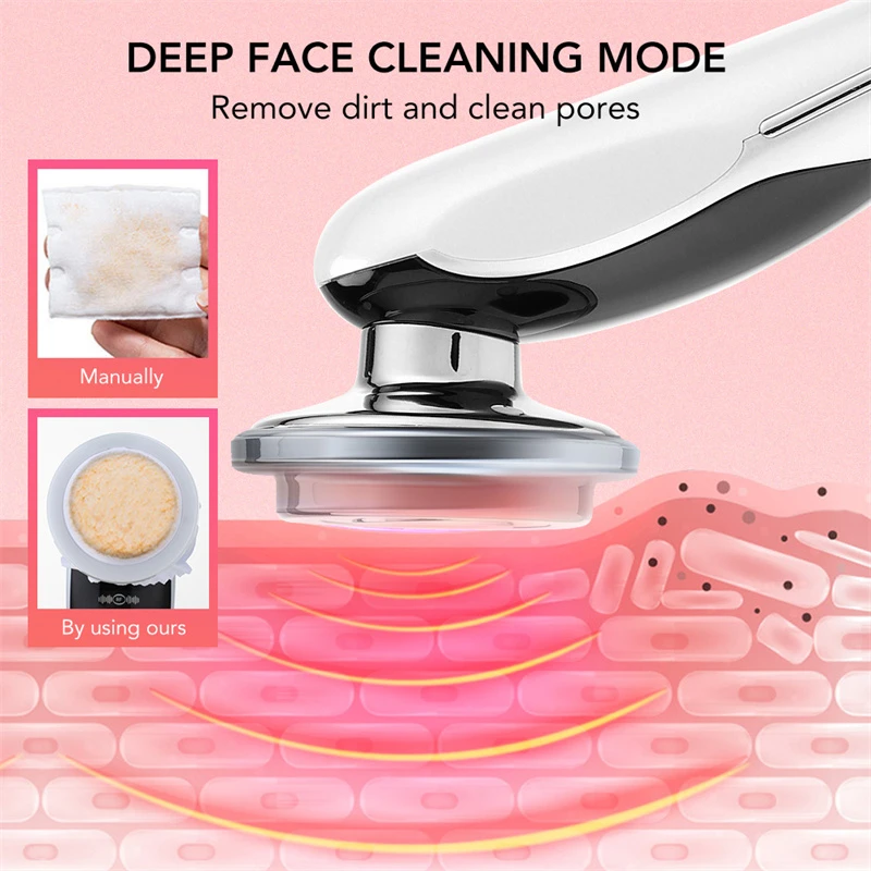 EMS Face Massager Anti Aging Therapy Hot Cool Facial Massager - Shopiville